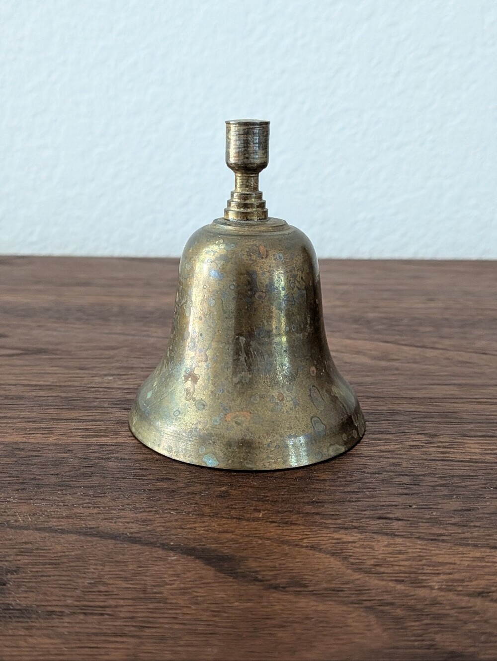 Small Vintage Brass Hand Bell Classic Style 3" Home Decor Rustic